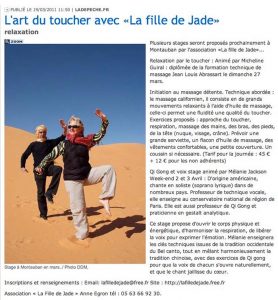 Article de la Dépêche du Midi, mars 2011